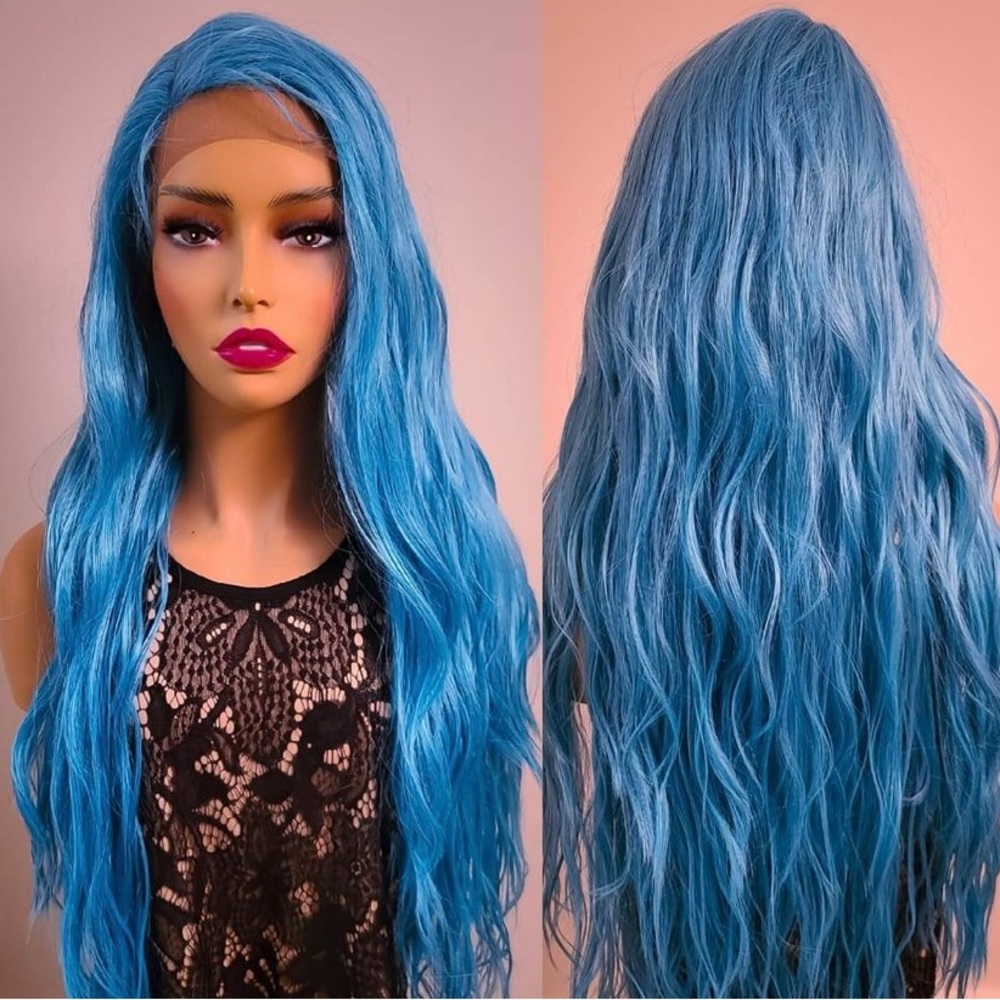 Teal-Lace wig